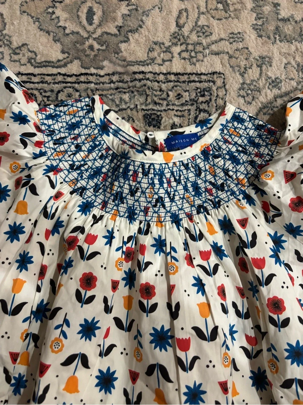 Madison Me Smocked Floral Cotton Girl's Dress